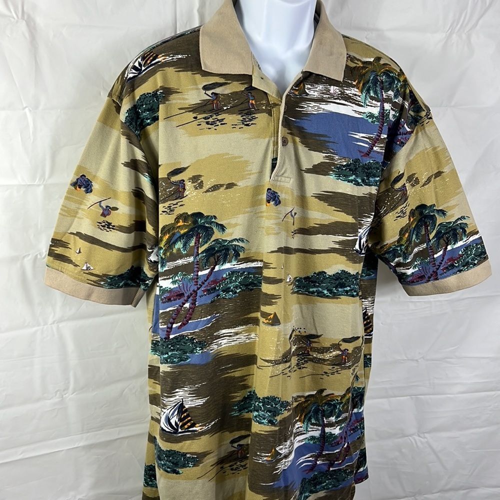 Island Fever men’s quarter button polo shirt size Large